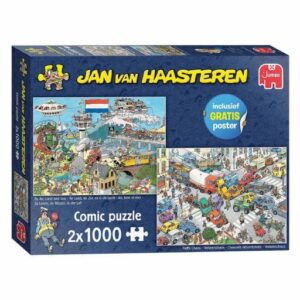 Jan van Haasteren Verkeerschaos & Ter Land, ter Zee en in de Lucht - 2x 1000 stukjes