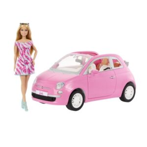 Barbie Fiat 500 met pop