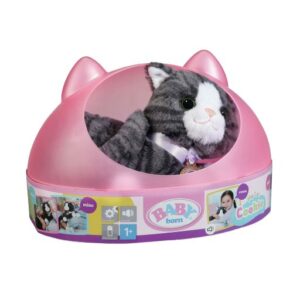 Baby born knuffelkat Cookie met geluid en kattenmand interactief